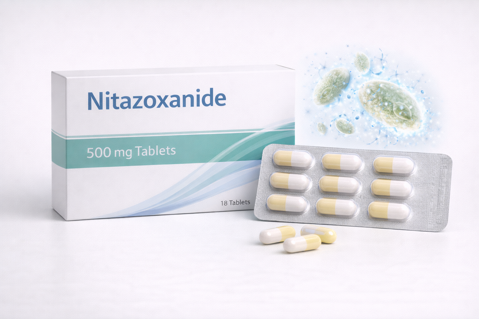 Nitazoxanide tablets used to treat parasitic infections